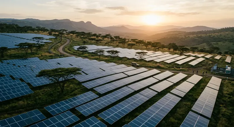 Solar installation in the Kenyan highlands